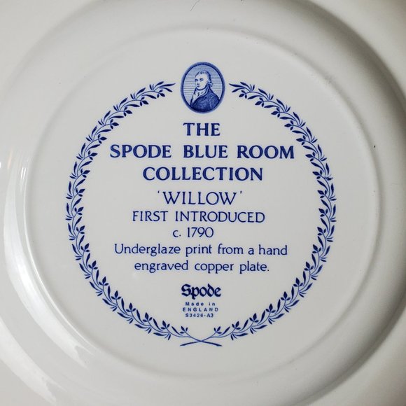 Spode Blue Room Collection Plate "WILLOW" - Picture 2 of 2